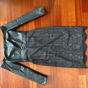 BCBG Black Lace Midi Dress